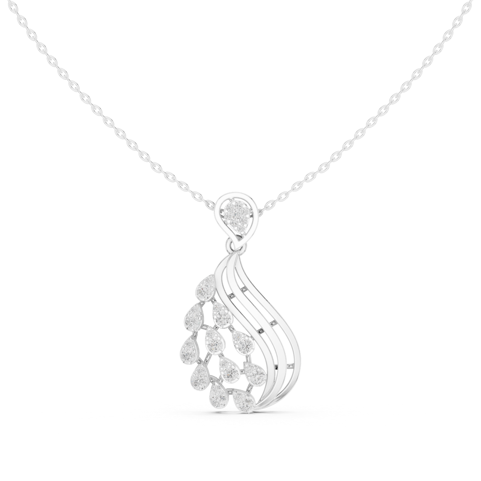 0.68 Cts Round Cut Lab Grown Diamond Gold Pendant PD-10013