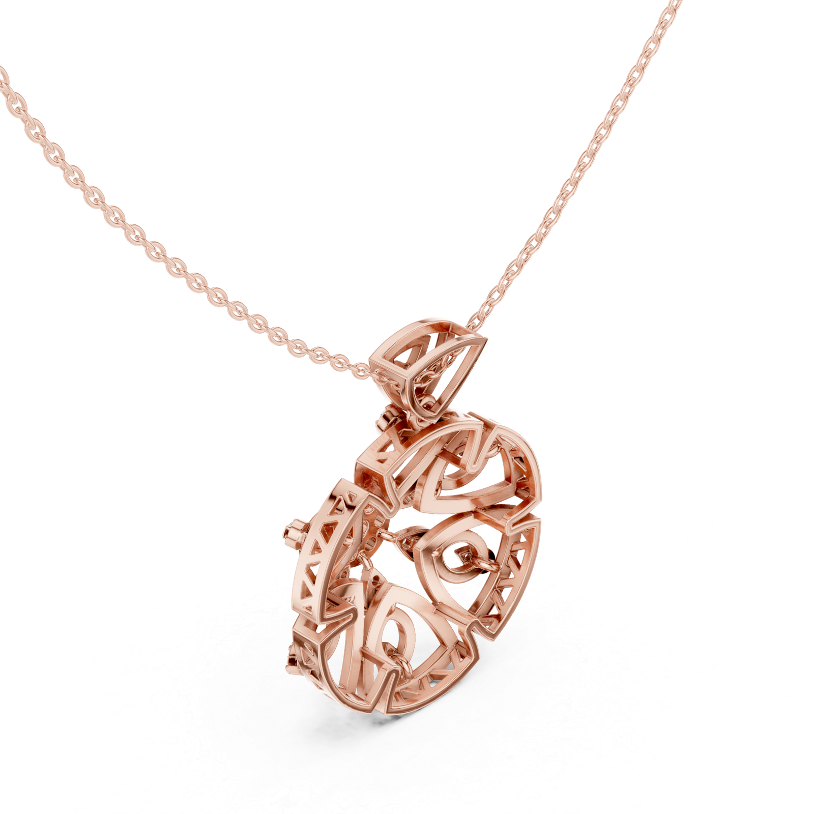 0.79 Cts Round Cut Lab Grown Diamond Gold Pendant PD-10014