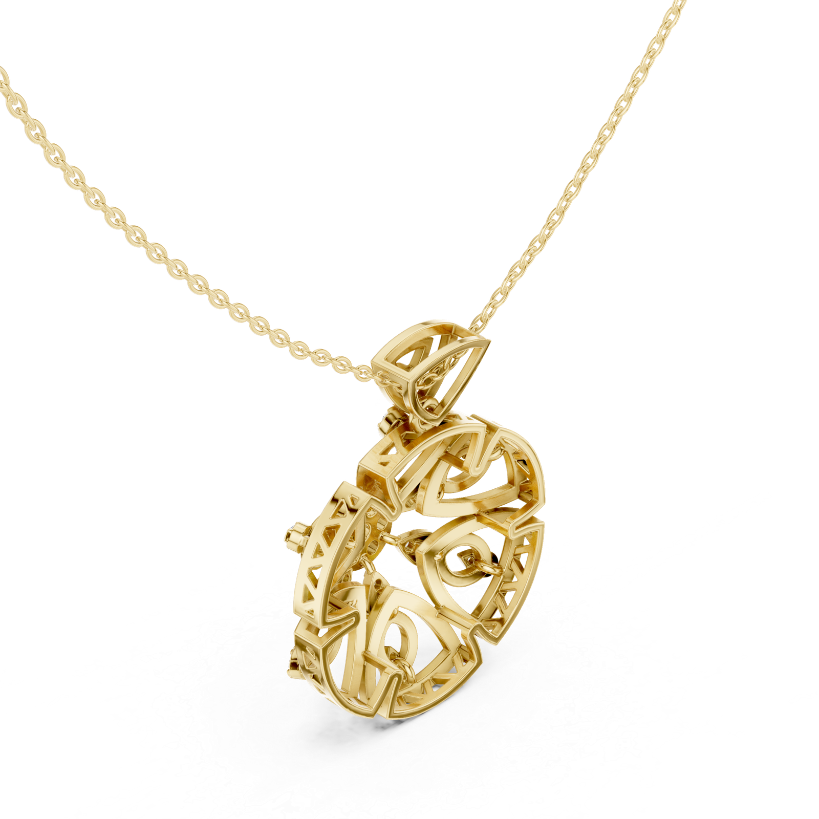 Stunning Lab Grown Diamond Pendant | 0.79 Cts Round Cut Gold PD-10014 - Image 9