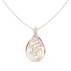 0.59 Cts Round Cut Lab Grown Diamond Gold Pendant PD-10015