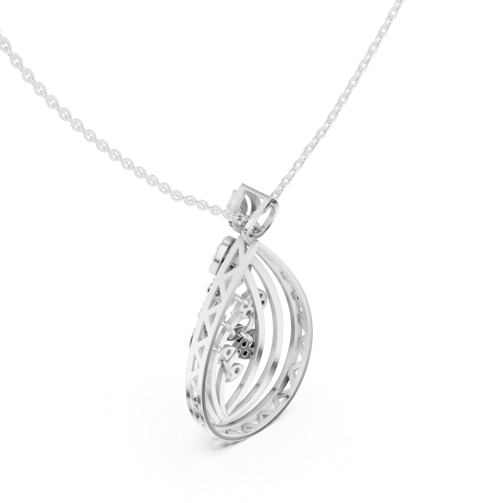 0.59 Cts Round Cut Lab Grown Diamond Gold Pendant PD-10015