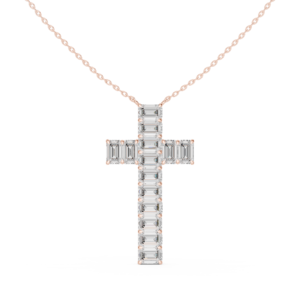 7.00 Cts Emerald Cut Lab Grown Gold Diamond Pendant PD-10019