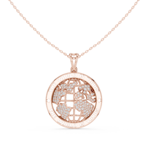 Certified 1.06 Cts Round Cut Lab Grown Gold Diamond Pendant PD-10029