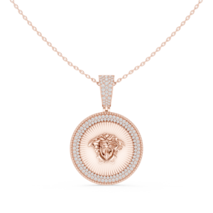 Elegant Round Cut 0.89 Cts Lab Grown Diamond Gold Pendant PD-10032