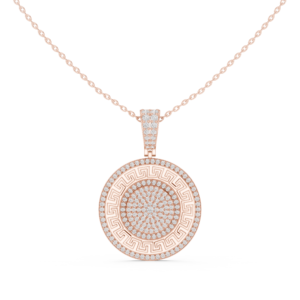 Elegant 1.42 Cts Round Cut Lab Grown Gold Diamond Pendant PD-10033