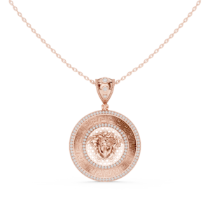Stunning Round Cut Lab Grown 0.61 Cts Gold Diamond Pendant PD-10034