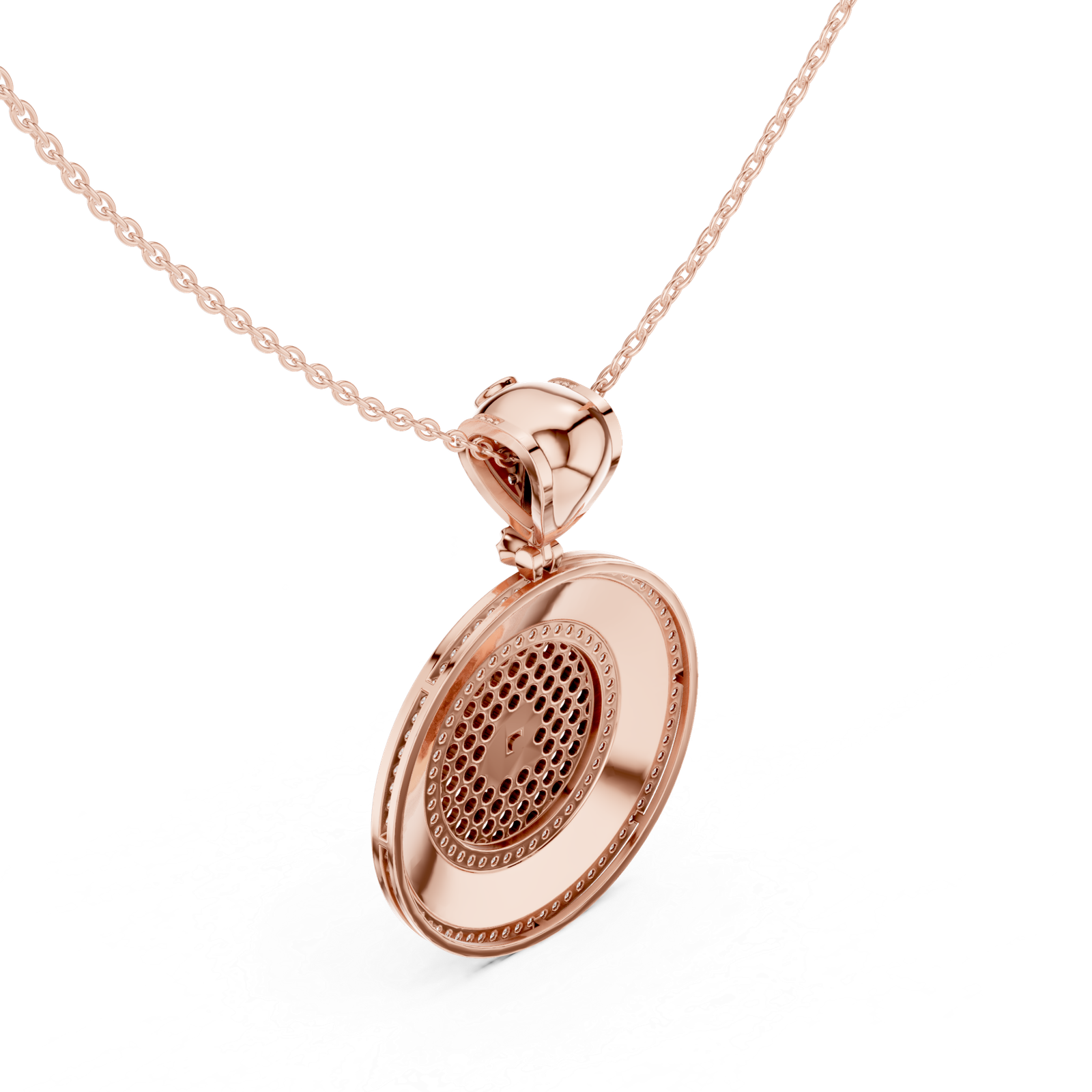 Stunning Round Cut Lab Grown 0.61 Cts Gold Diamond Pendant PD-10034