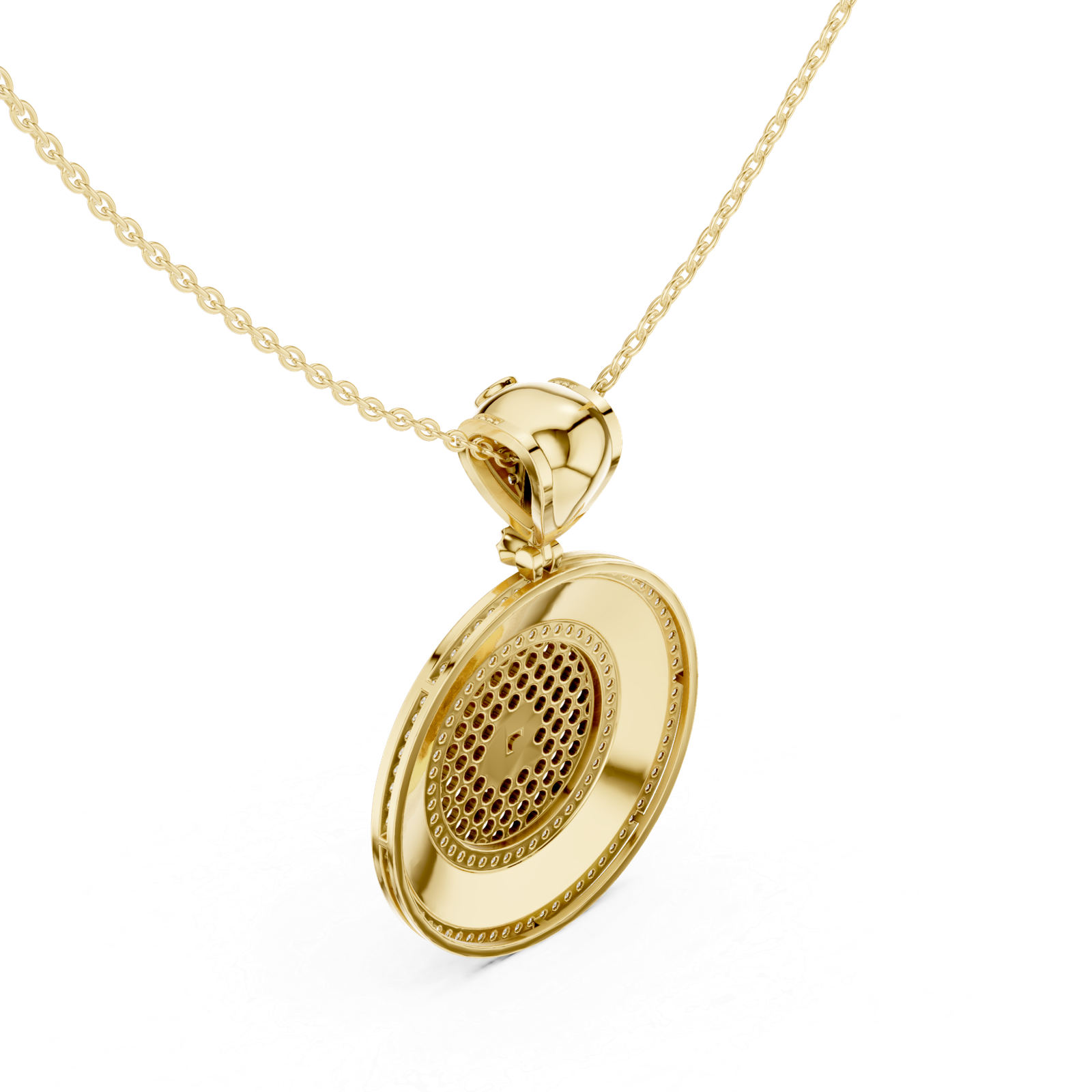 Stunning Round Cut Lab Grown 0.61 Cts Gold Diamond Pendant PD-10034