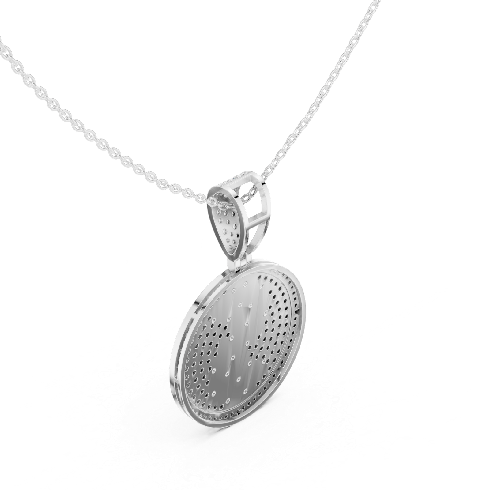 Certified Lab Grown Diamond Gold Pendant 1.73 Cts Round Cut PD-10035