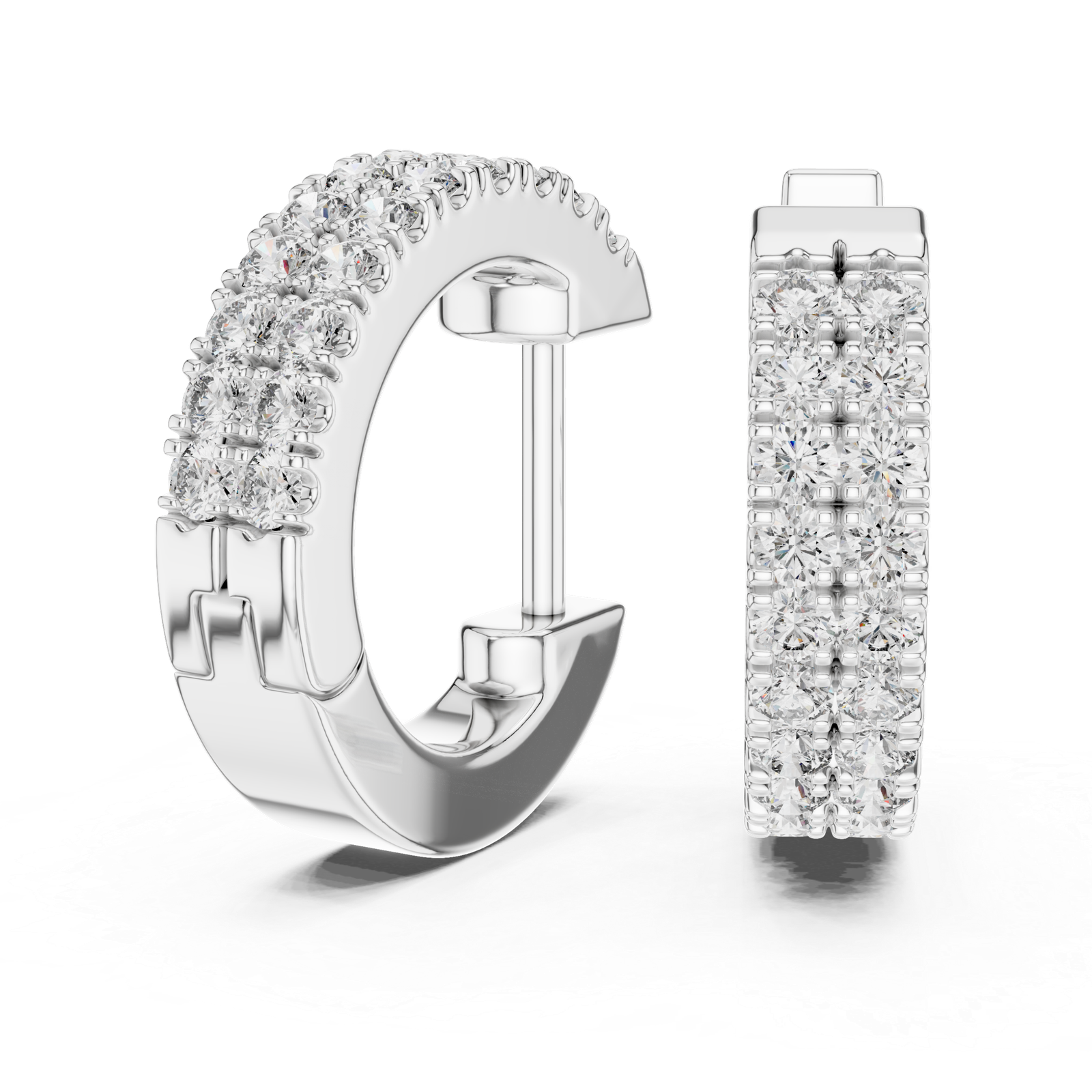 Certified Lab Grown Diamond Gold Earrings 0.20 Cts Round Cut ER-63
