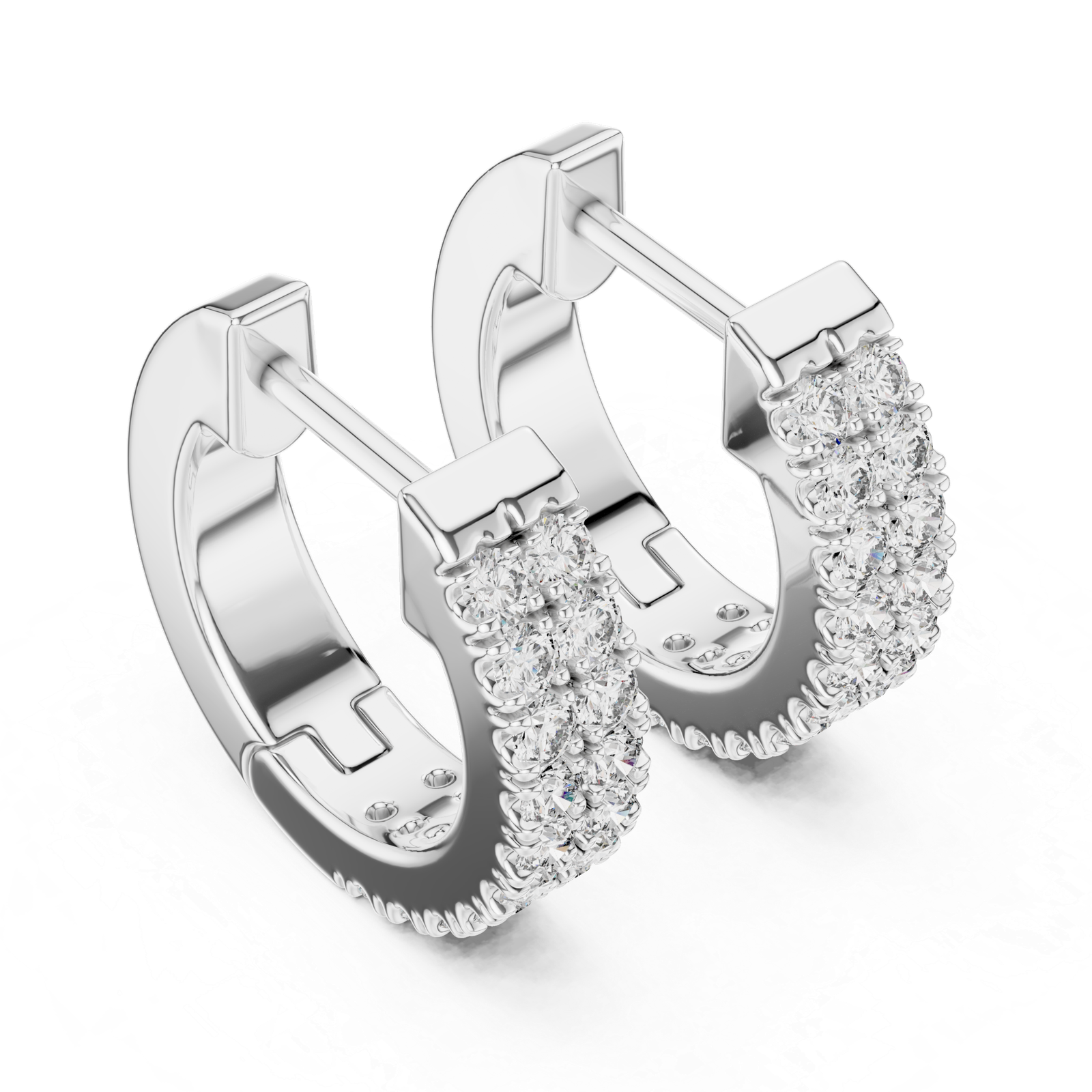 Certified Lab Grown Diamond Gold Earrings 0.20 Cts Round Cut ER-63