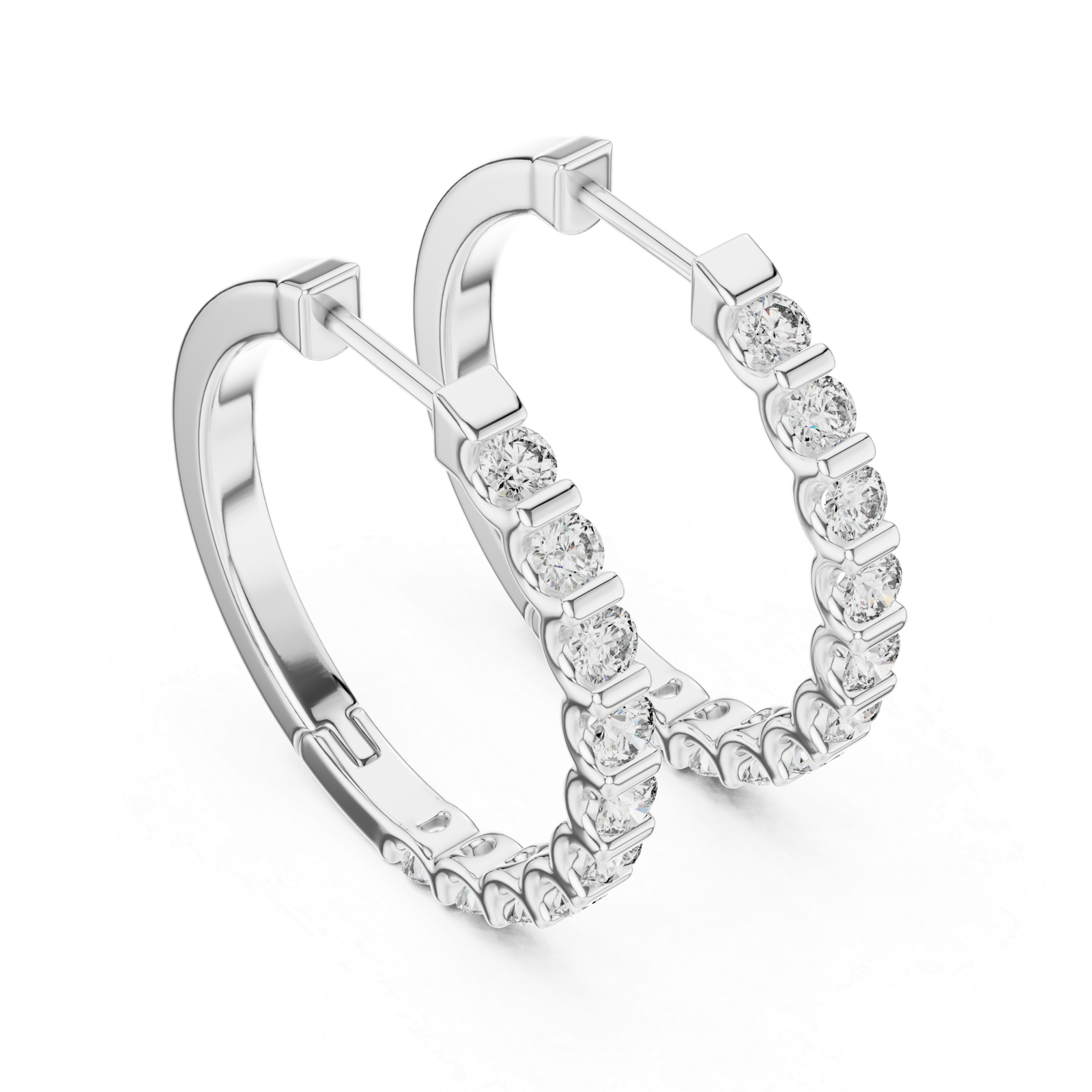 Excellent 0.60 Cts Round Cut Lab Grown Gold Diamond Earrings