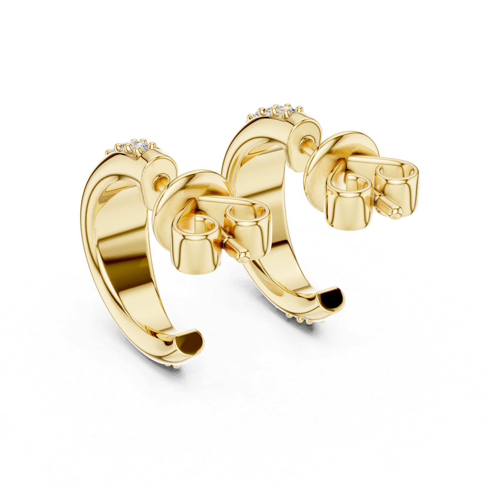 Stunning Round Cut 0.38 Cts Lab Grown Diamond Gold Earrings ER-72 - Image 9