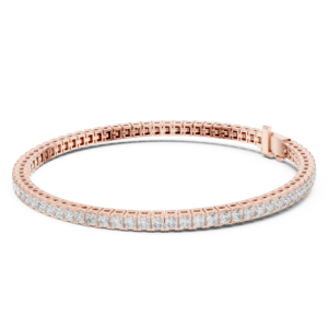 CZ Gold Bracelet 4.56 Cts Princess Cut LB-23