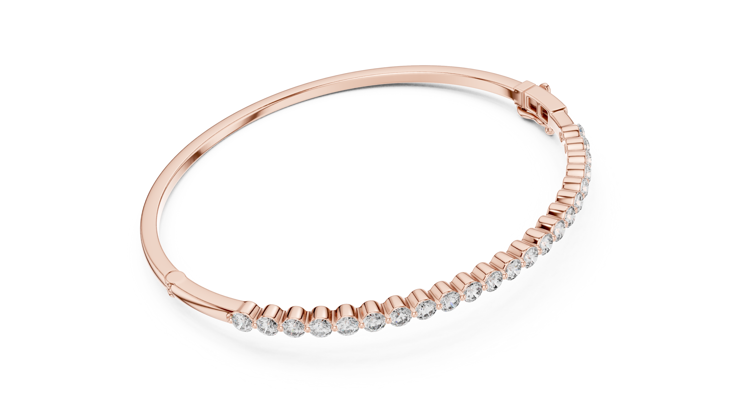 1.98 Cts Certified Round Cut CZ Gold Bracelet LB-24