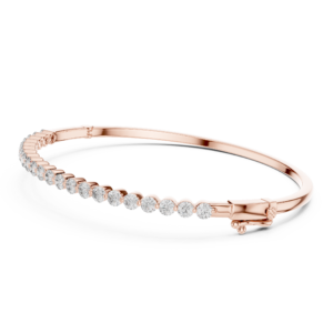 1.98 Cts Certified Round Cut CZ Gold Bracelet LB-24