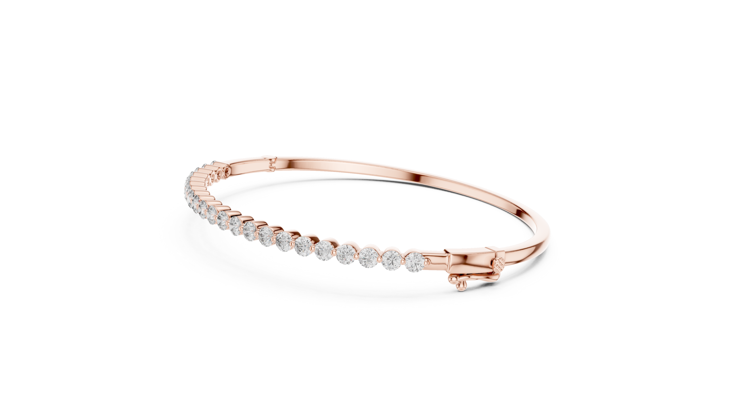 1.98 Cts Certified Round Cut CZ Gold Bracelet LB-24