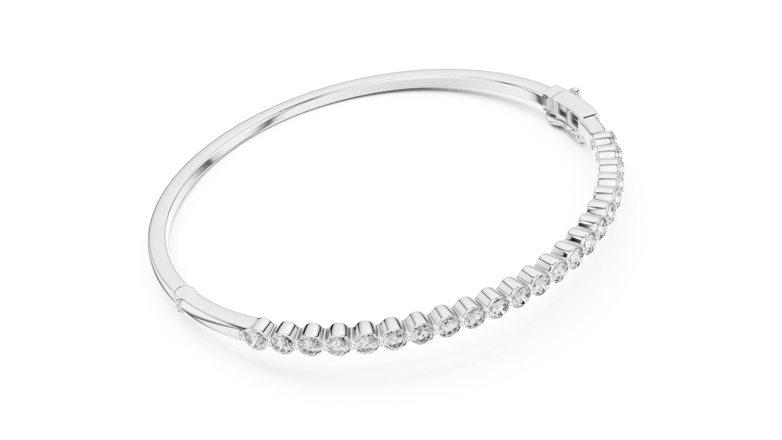 1.98 Cts Certified Round Cut CZ Gold Bracelet LB-24