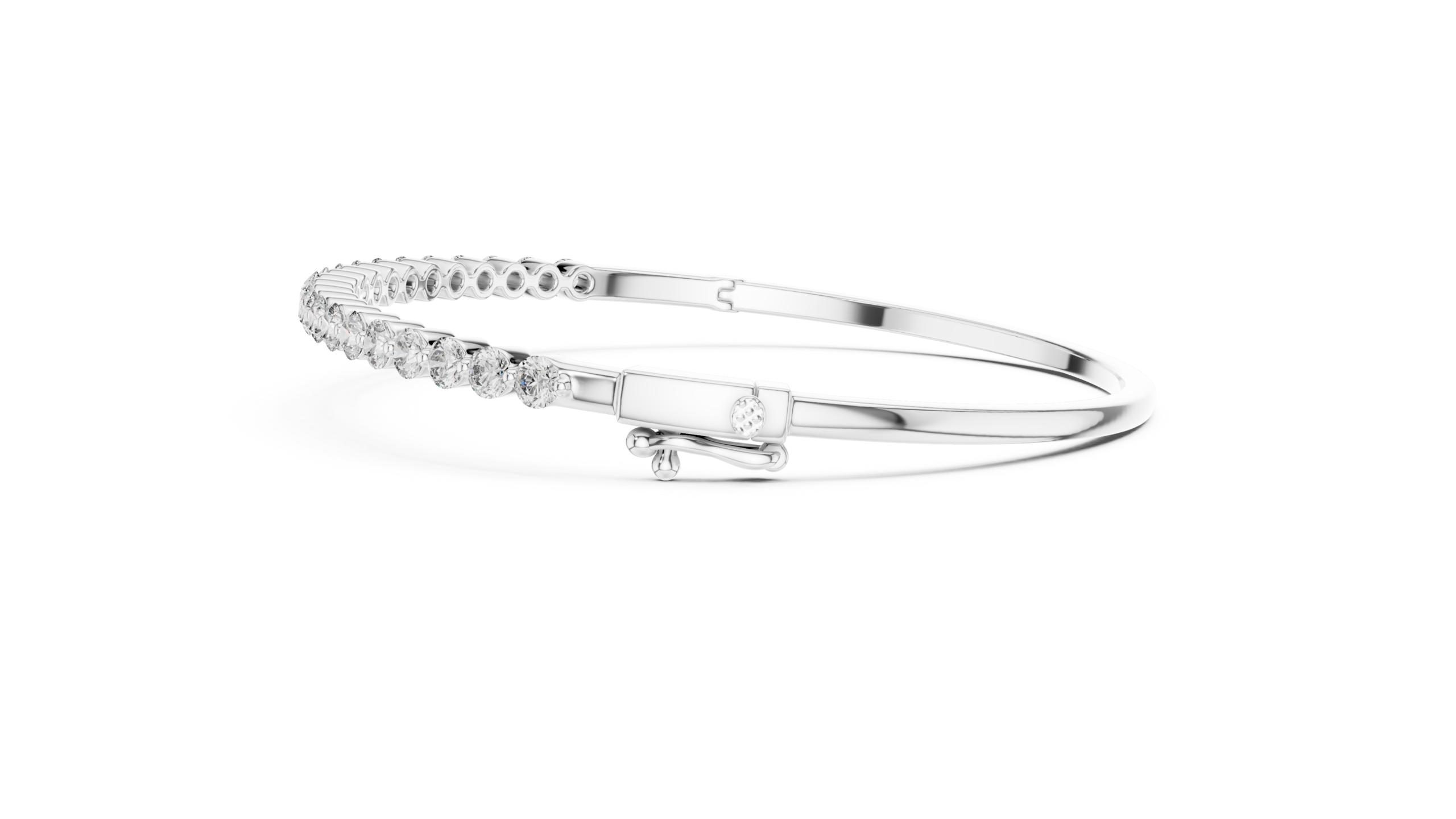 1.98 Cts Certified Round Cut CZ Gold Bracelet LB-24
