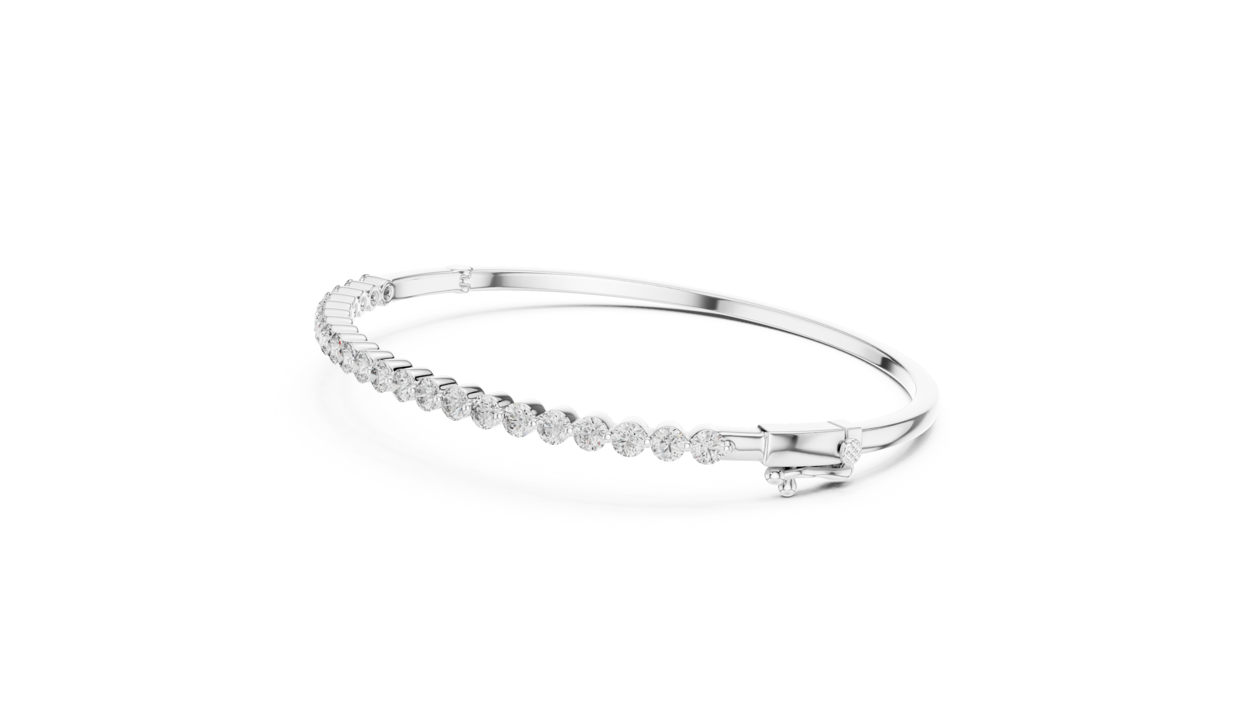 1.98 Cts Certified Round Cut CZ Gold Bracelet LB-24