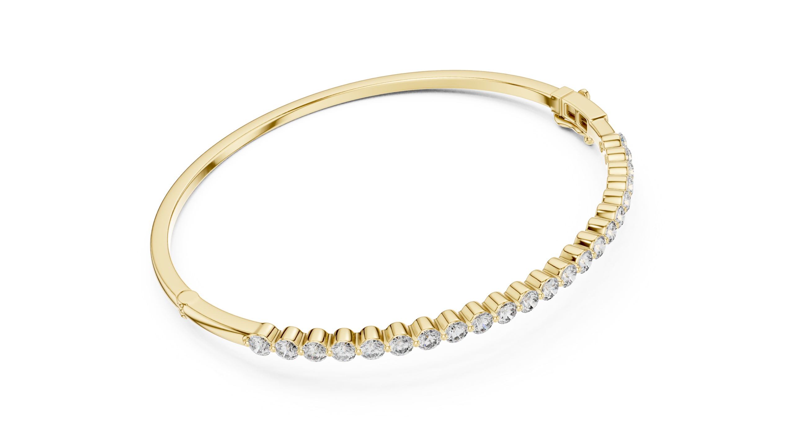 1.98 Cts Certified Round Cut CZ Gold Bracelet LB-24