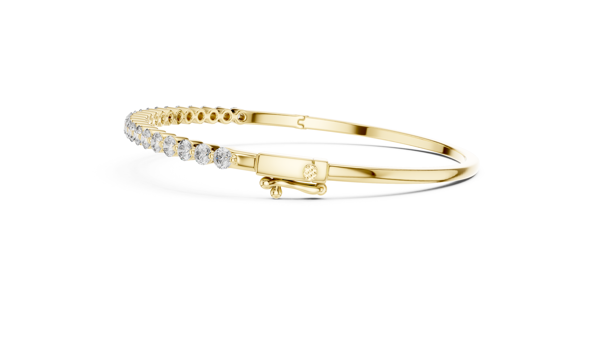 1.98 Cts Certified Round Cut CZ Gold Bracelet LB-24