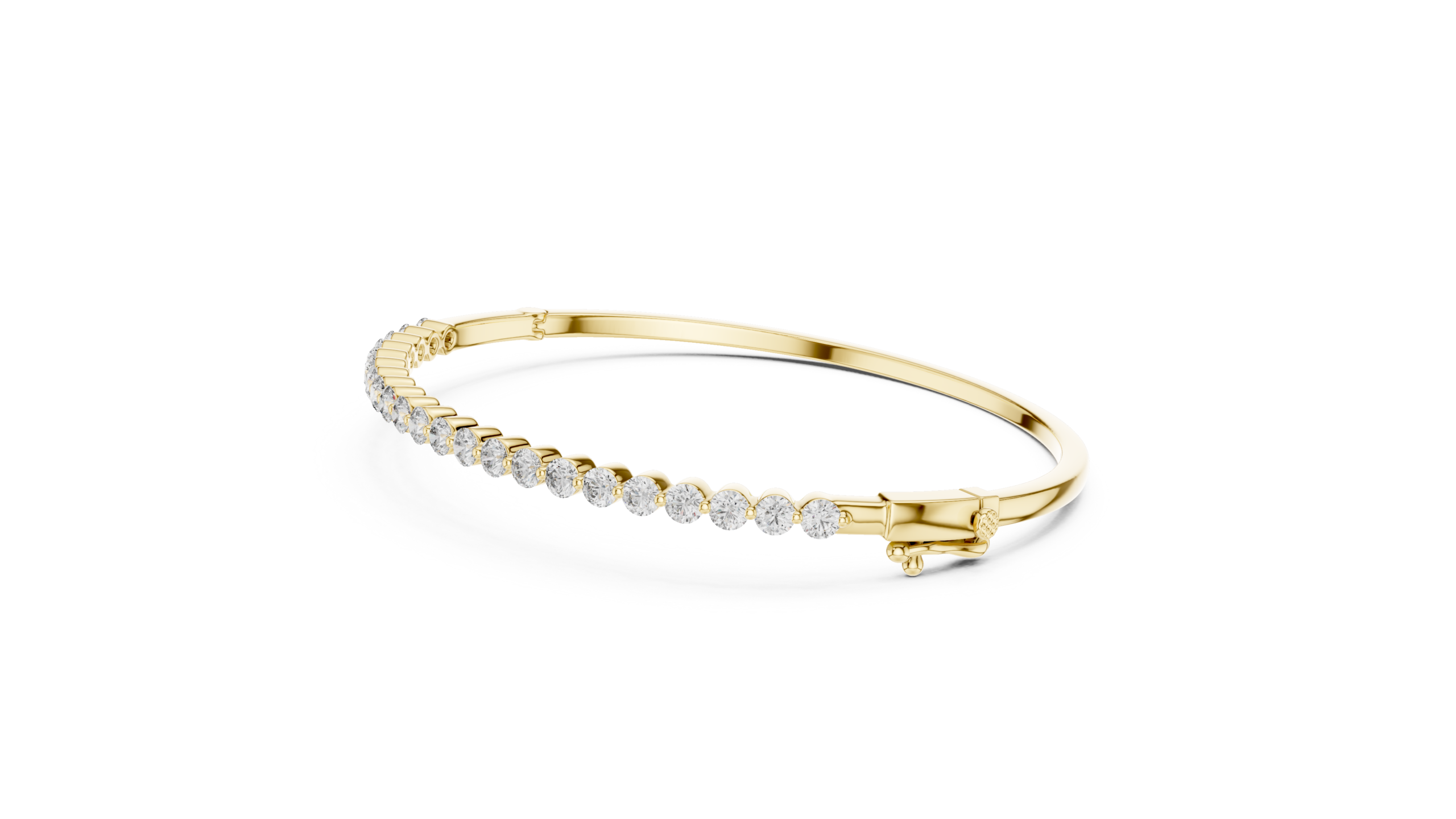 1.98 Cts Certified Round Cut CZ Gold Bracelet LB-24
