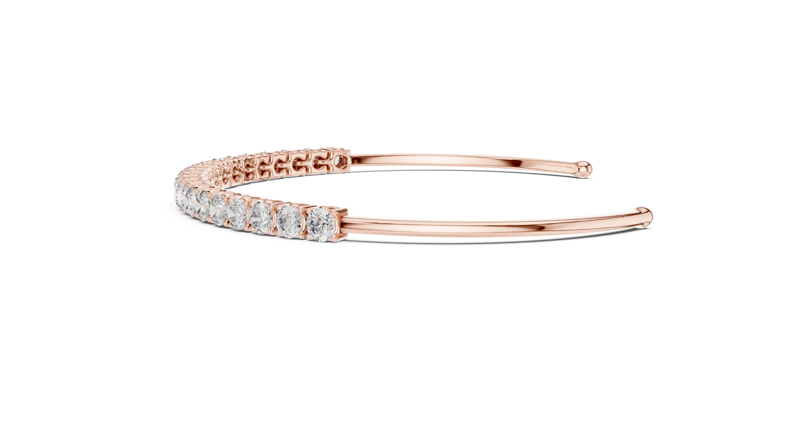 Beautiful CZ Gold Bracelet 2.31 Cts Round Cut LB-25