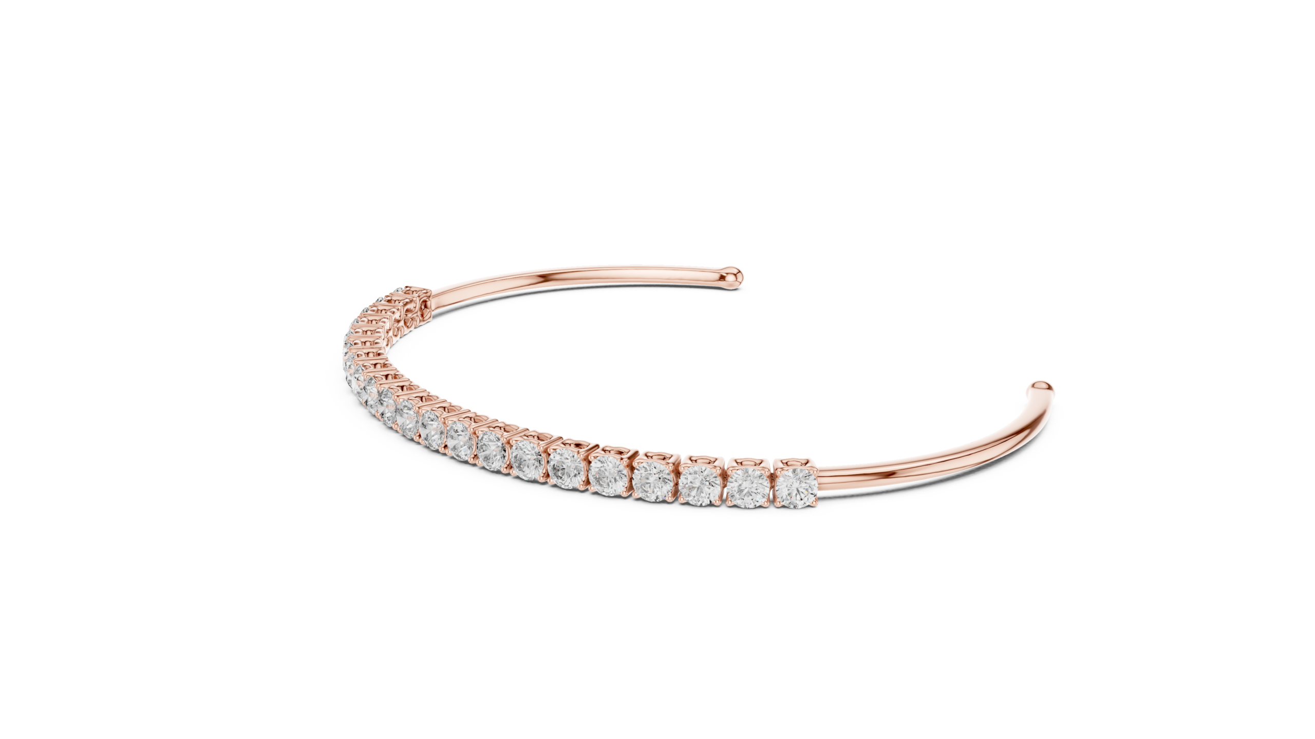 Beautiful CZ Gold Bracelet 2.31 Cts Round Cut LB-25