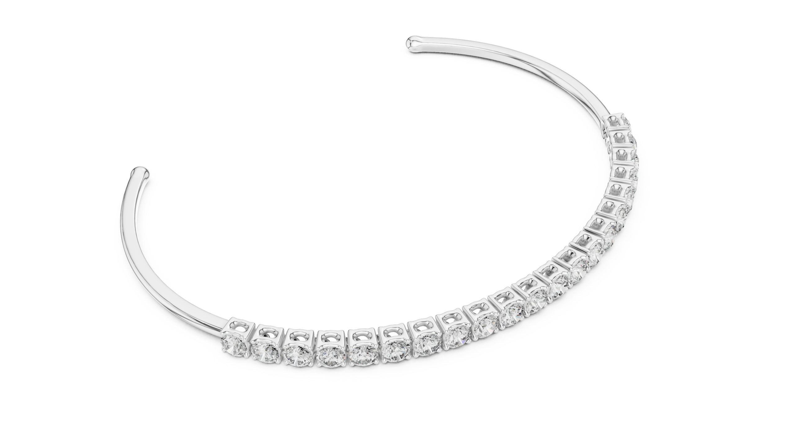 Beautiful CZ Gold Bracelet 2.31 Cts Round Cut LB-25