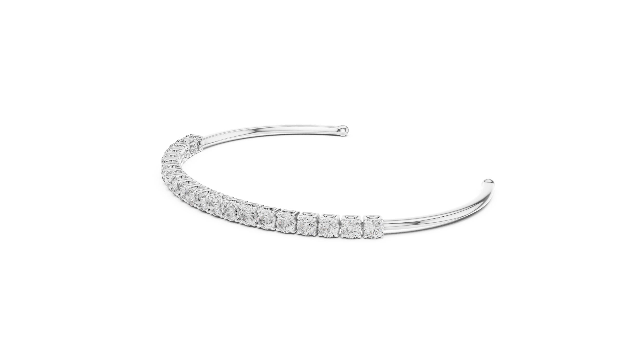 Beautiful CZ Gold Bracelet 2.31 Cts Round Cut LB-25