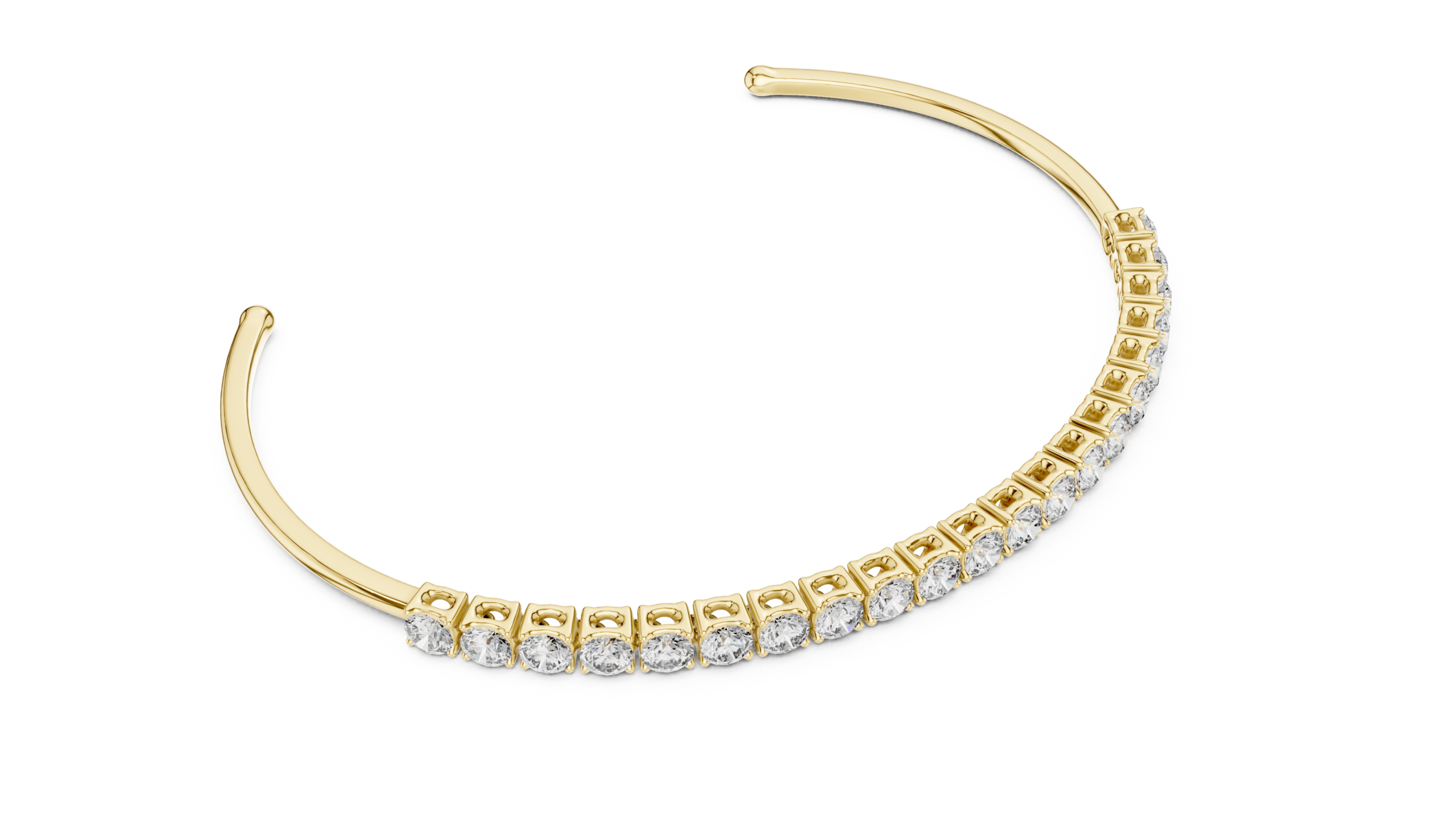 Beautiful CZ Gold Bracelet 2.31 Cts Round Cut LB-25