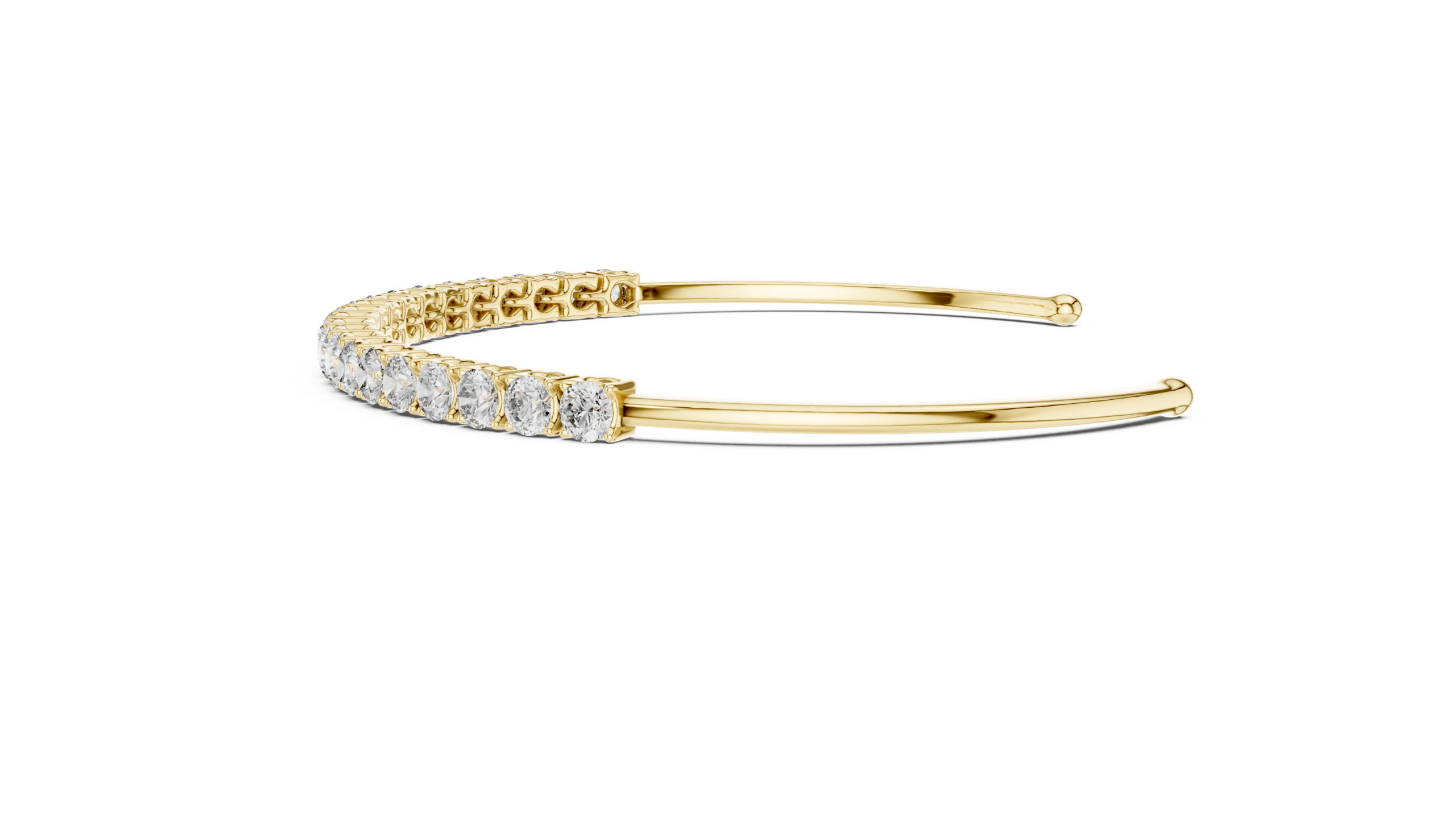Beautiful CZ Gold Bracelet 2.31 Cts Round Cut LB-25
