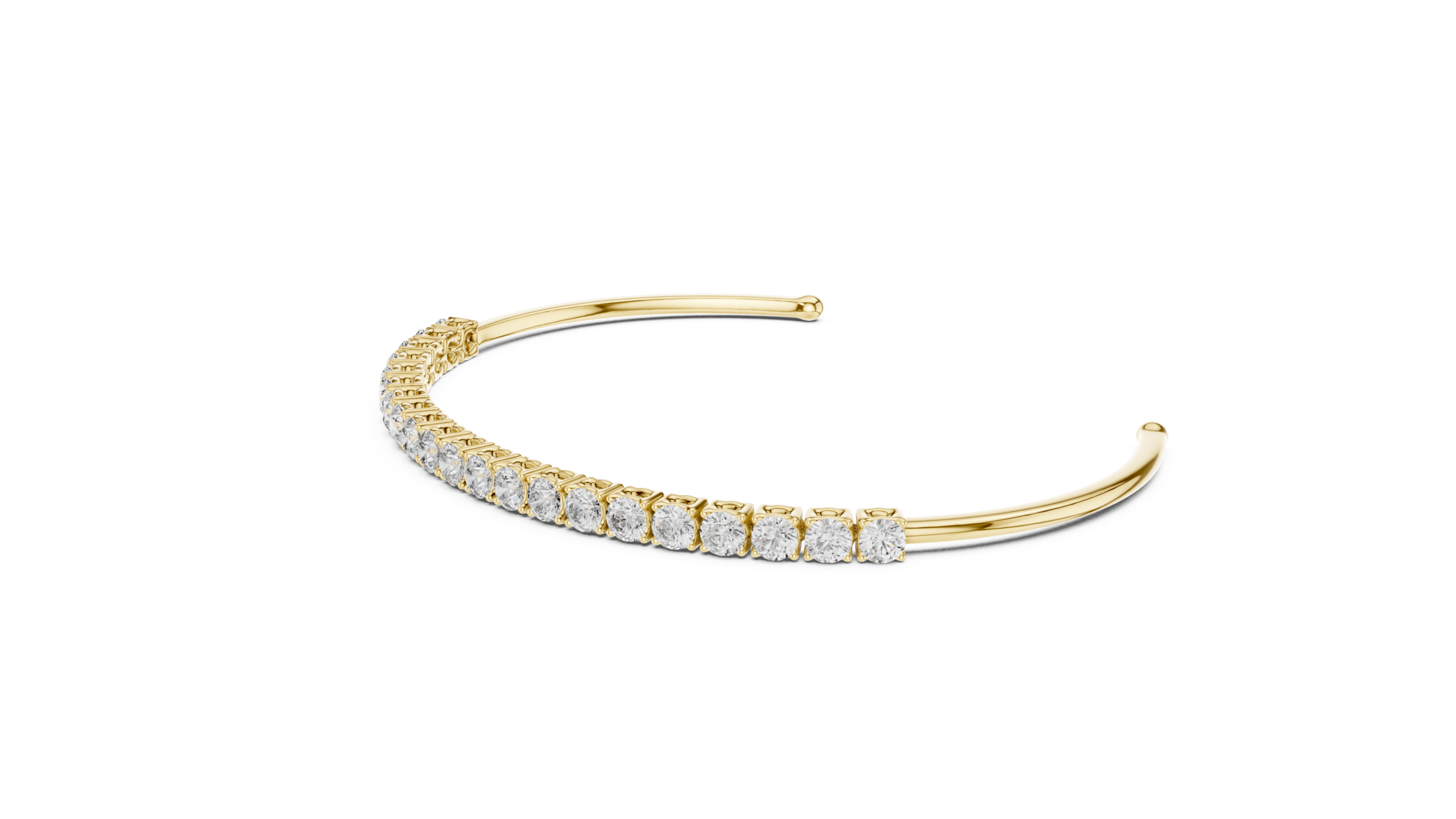 Beautiful CZ Gold Bracelet 2.31 Cts Round Cut LB-25