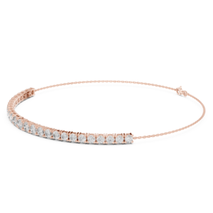 Beautiful 8.06 Cts Round Cut CZ Gold Bracelet LB-26