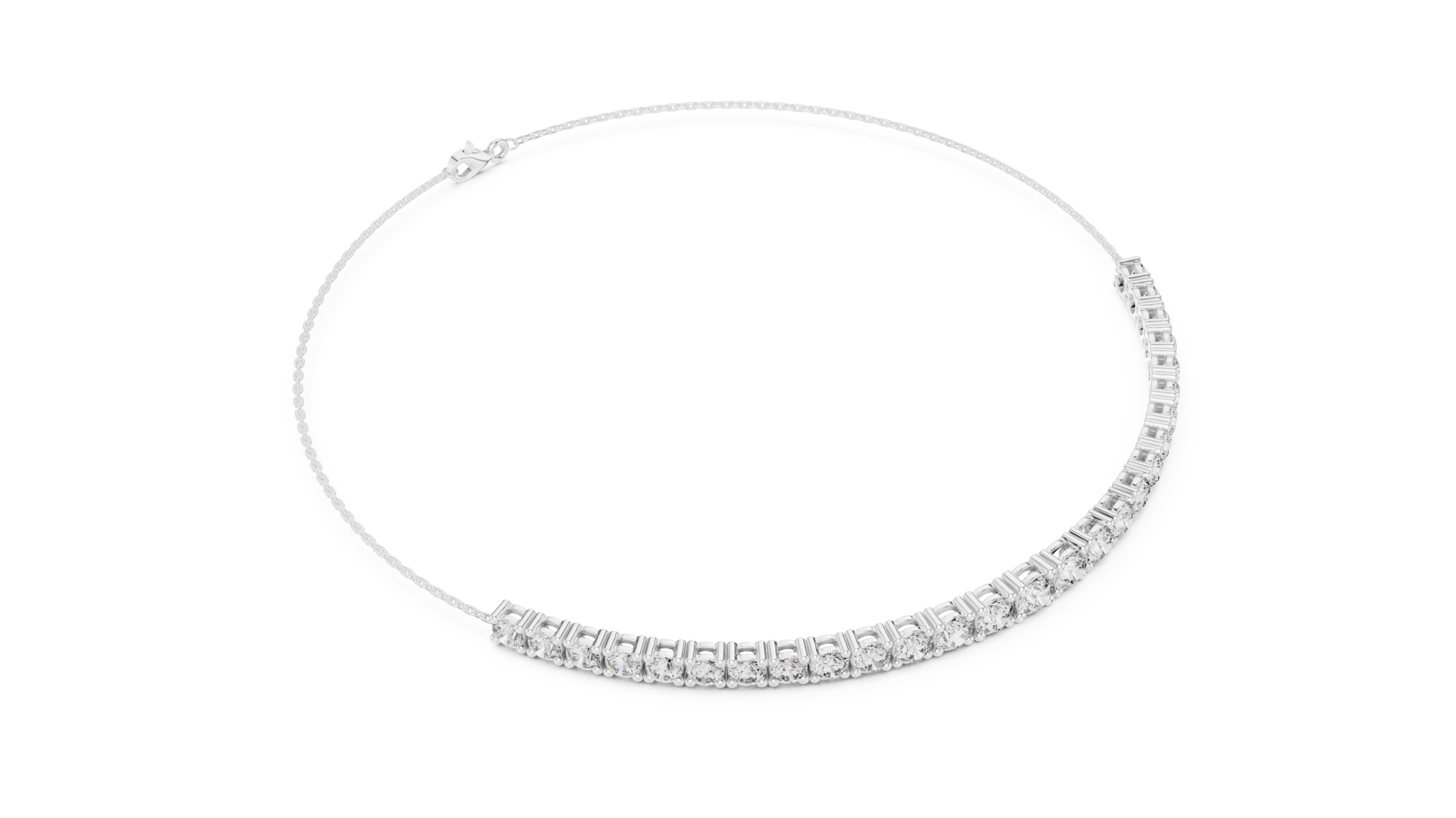 Beautiful 8.06 Cts Round Cut CZ Gold Bracelet LB-26