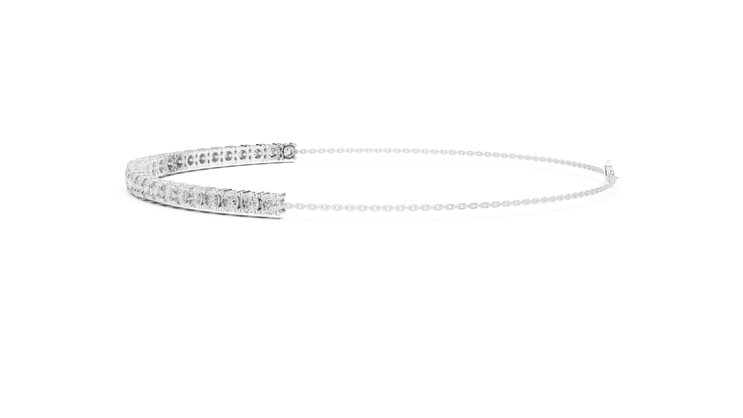 Beautiful 8.06 Cts Round Cut CZ Gold Bracelet LB-26