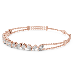 Stunning Multishape 1.04 Cts CZ Gold Bracelet LB-27