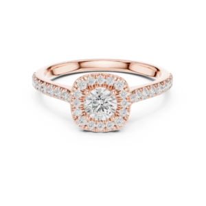 Beautiful 0.81 Cts Round Cut Lab Grown Diamond Gold Ring LR-104