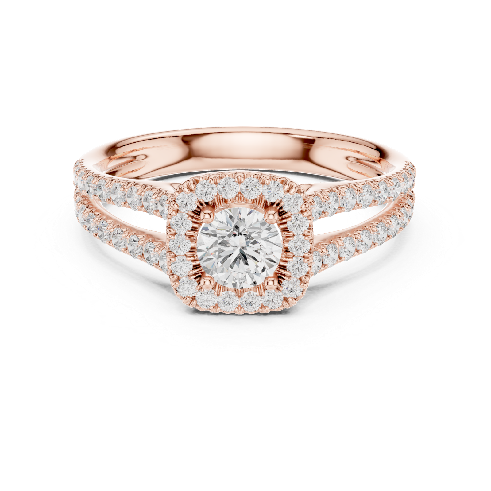 Stunning 1.00 Cts Round Cut Lab Grown Diamond Gold Ring LR-105