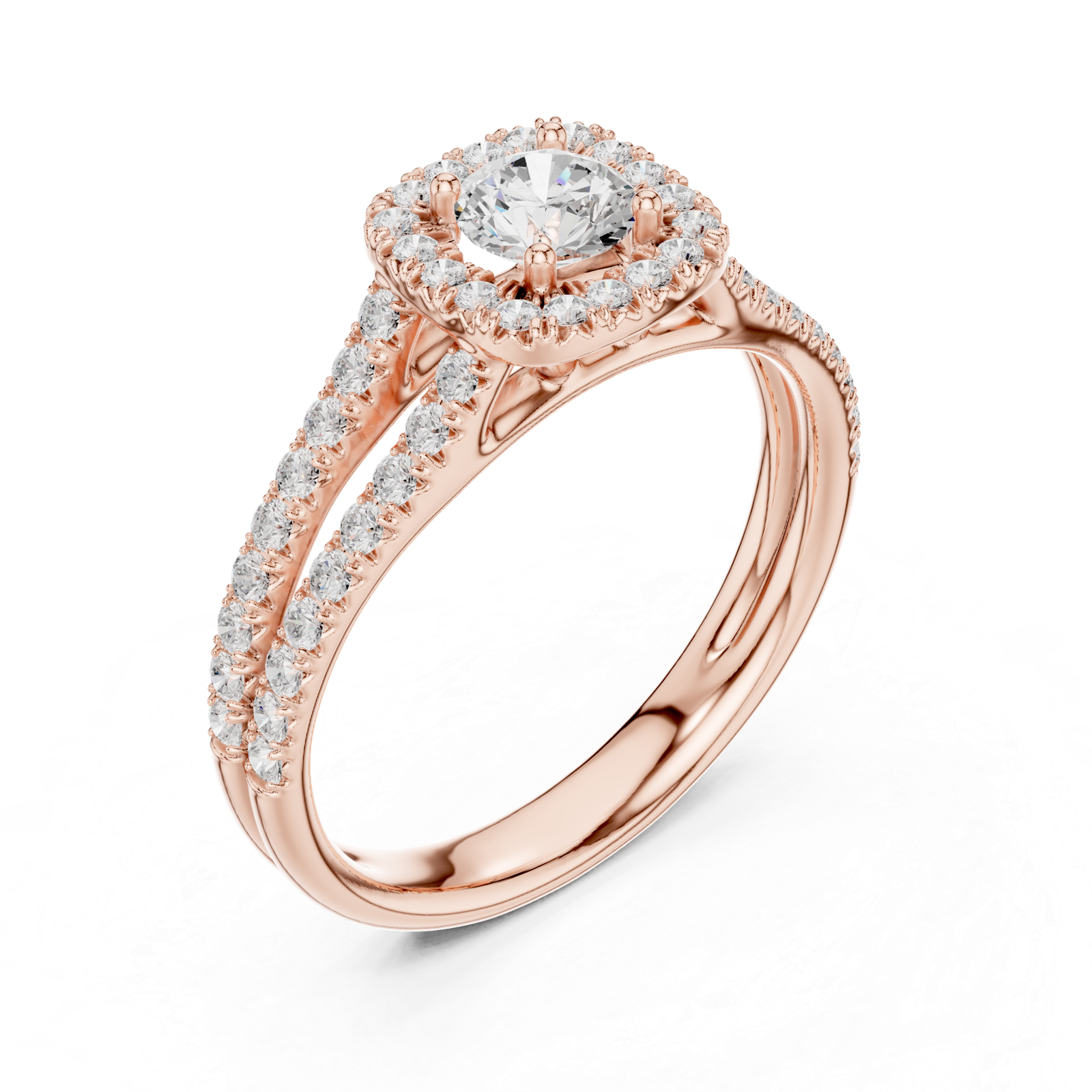 Stunning 1.00 Cts Round Cut Lab Grown Diamond Gold Ring LR-105
