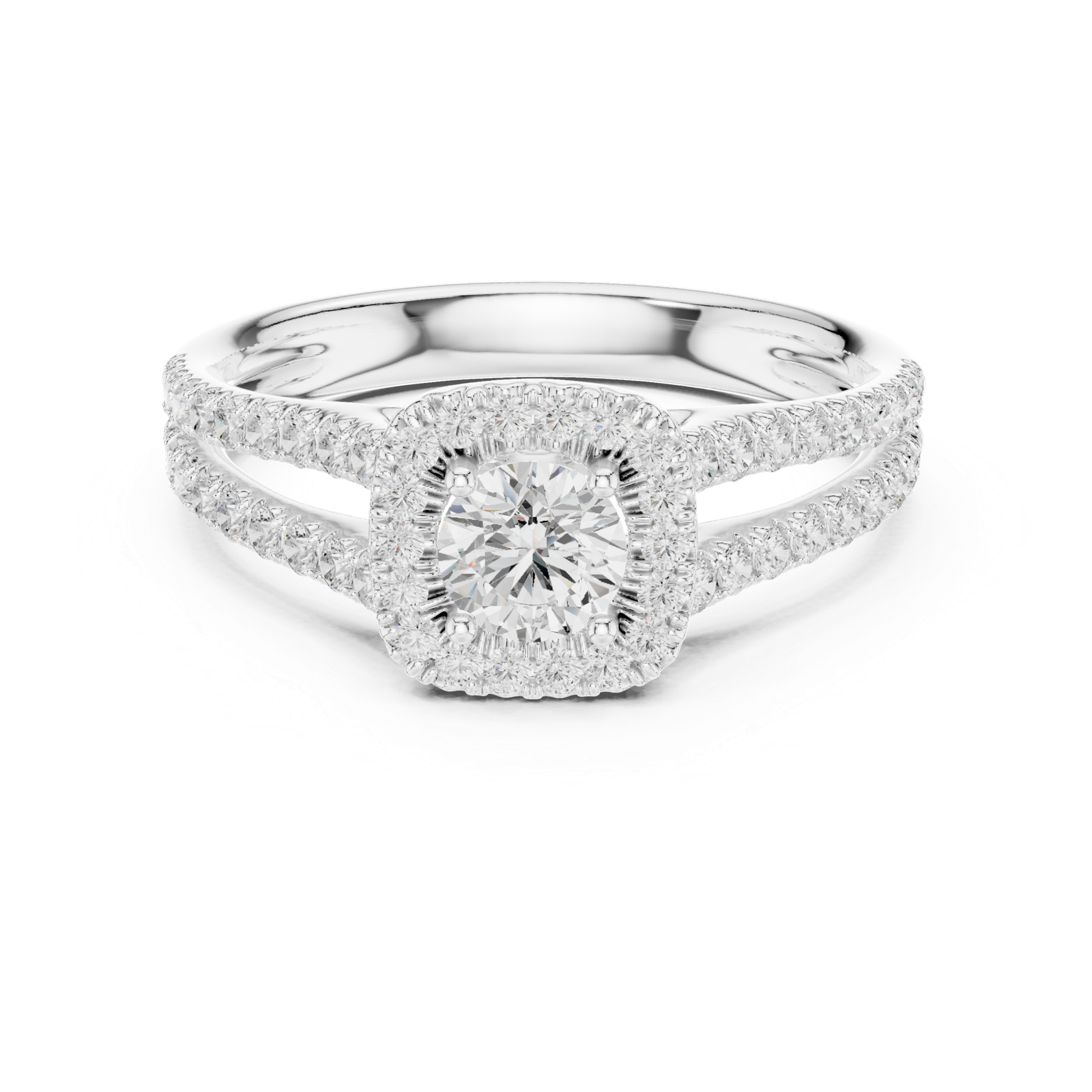 Stunning 1.00 Cts Round Cut Lab Grown Diamond Gold Ring LR-105