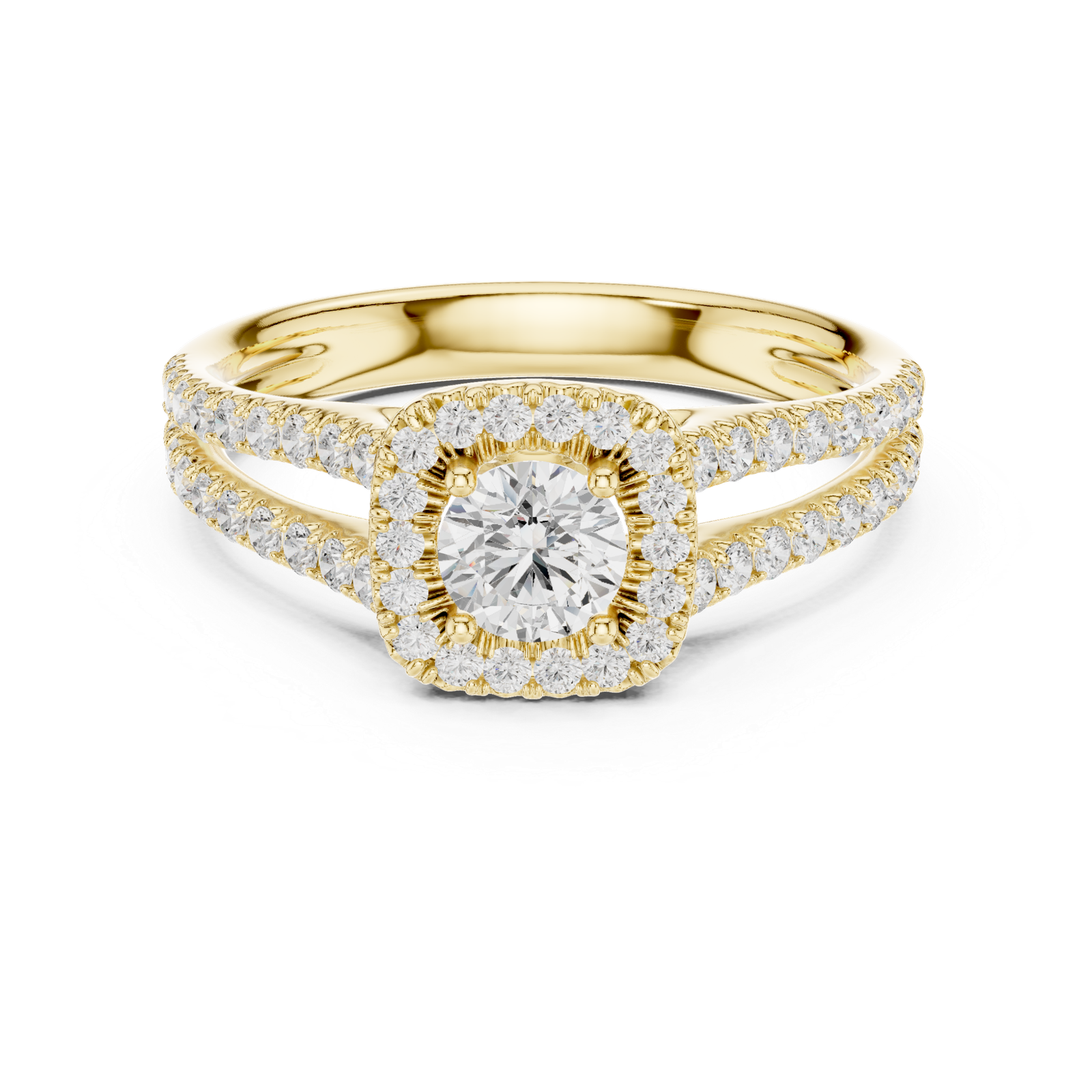 Stunning 1.00 Cts Round Cut Lab Grown Diamond Gold Ring LR-105