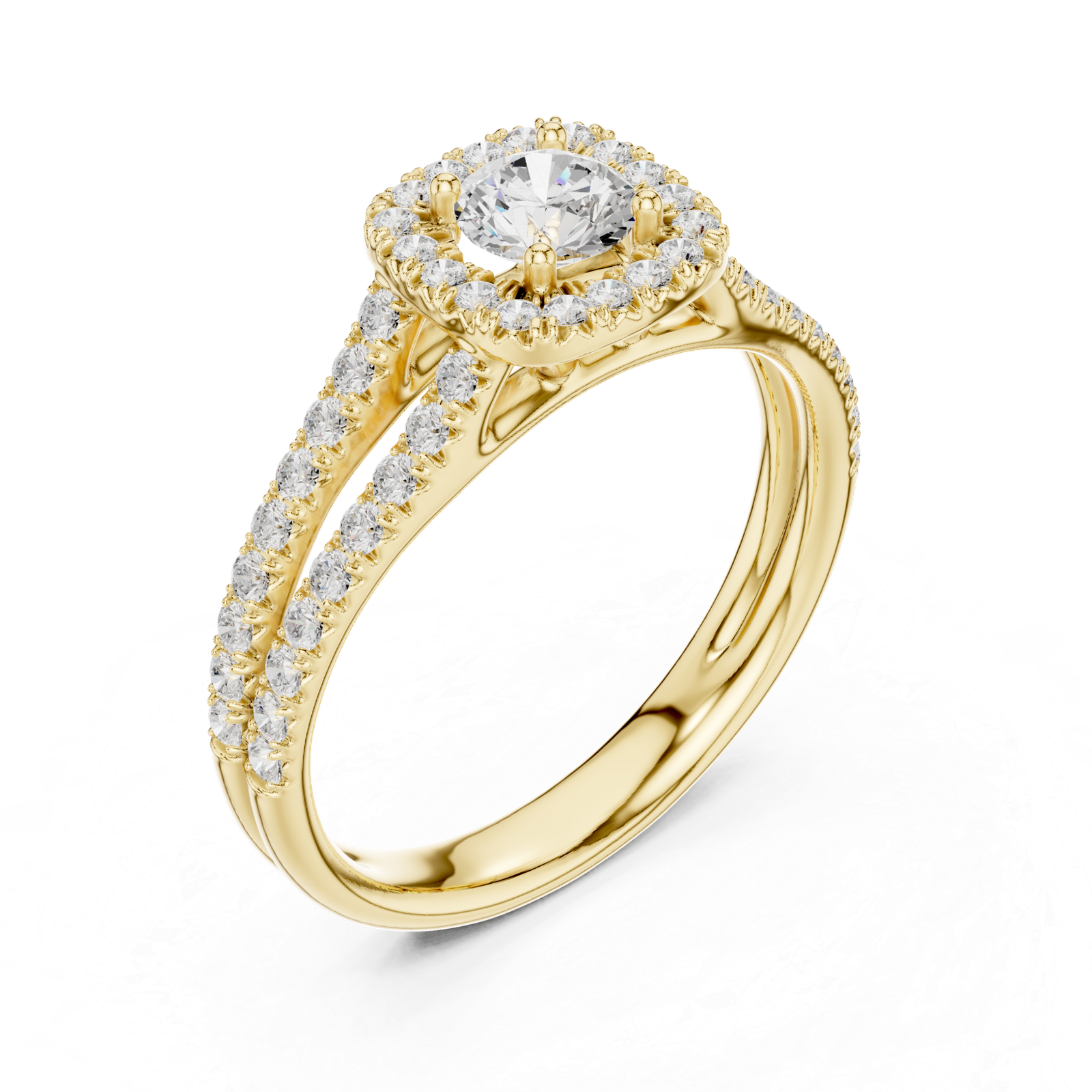 Stunning 1.00 Cts Round Cut Lab Grown Diamond Gold Ring LR-105