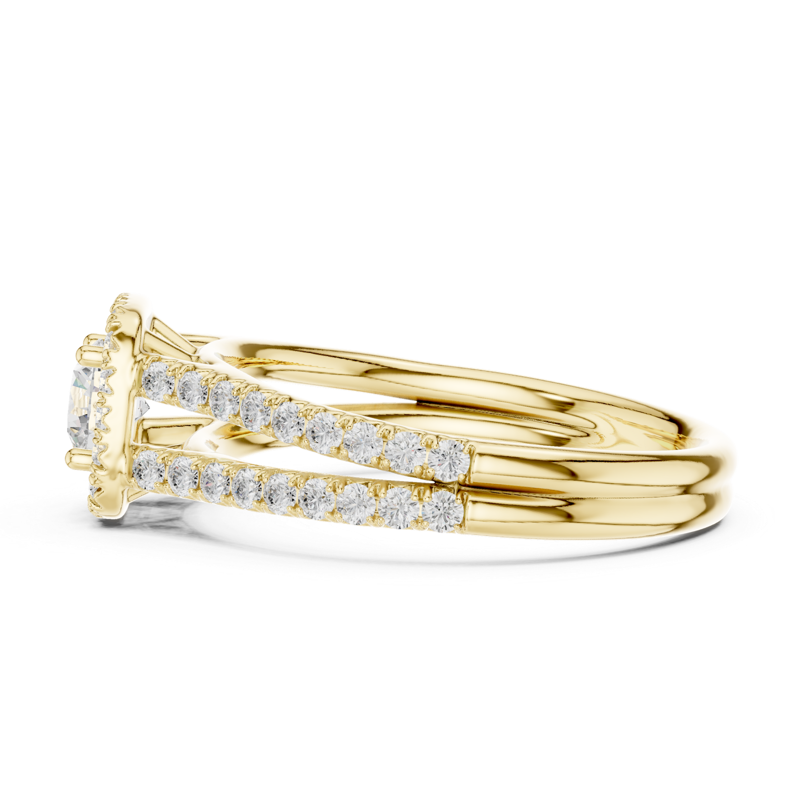 Stunning 1.00 Cts Round Cut Lab Grown Diamond Gold Ring LR-105