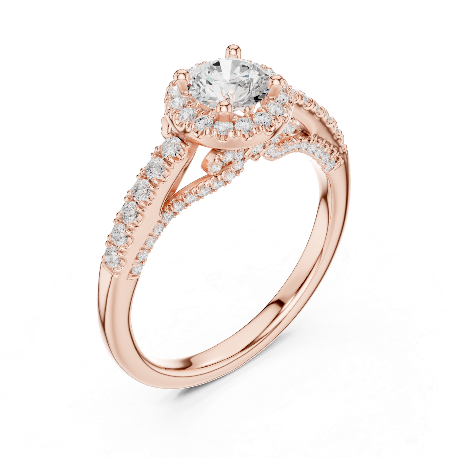 Certified 1.19 Cts Round Cut Lab Grown Diamond Gold Ring LR-106