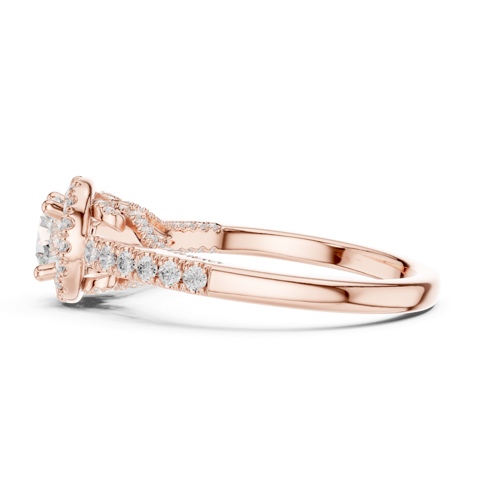 Certified 1.19 Cts Round Cut Lab Grown Diamond Gold Ring LR-106