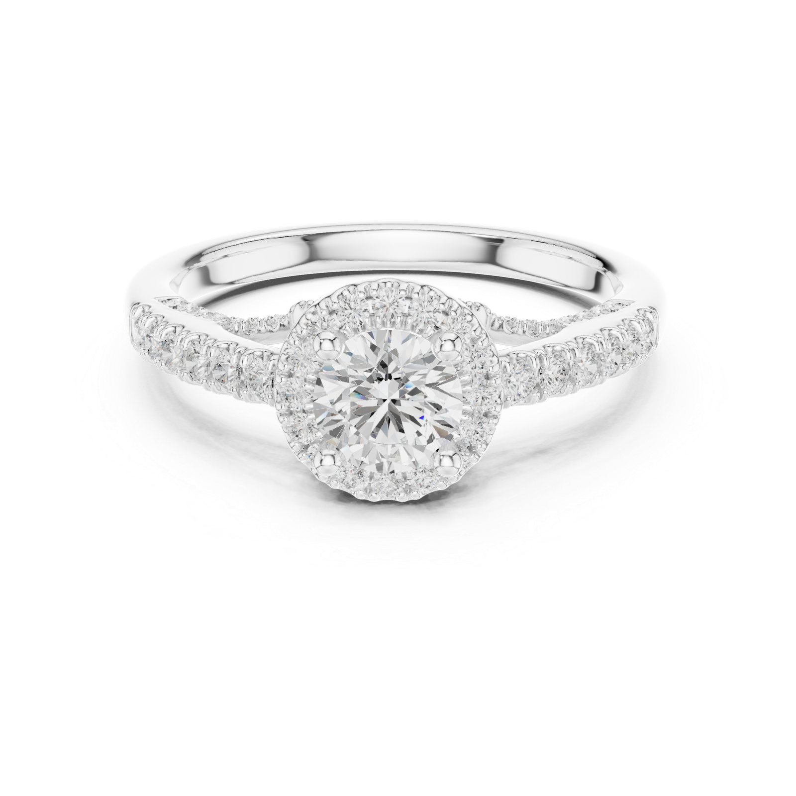 Certified 1.19 Cts Round Cut Lab Grown Diamond Gold Ring LR-106