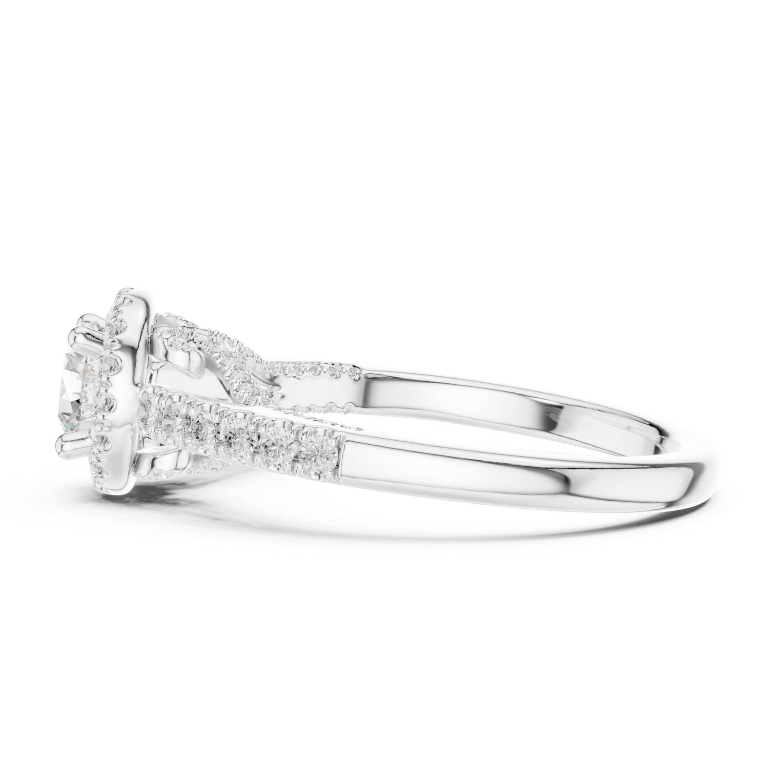Certified 1.19 Cts Round Cut Lab Grown Diamond Gold Ring LR-106