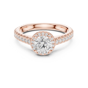 Elegant Lab Grown Diamond Gold Ring 1.42 Cts Round Cut LR-109